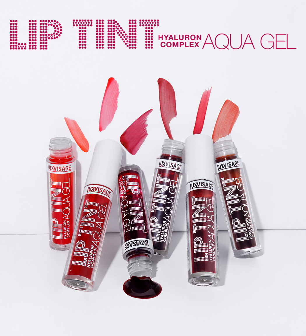 Тинт для губ с гиалуроновым комплексом Lip Tint Aqua Gel Hualuron Complex,  LUX visage купить за 240 руб с доставкой по всей РФ