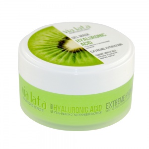 Гель-маска киви "GEL MASK HYALURONIC ACID", Via Lata