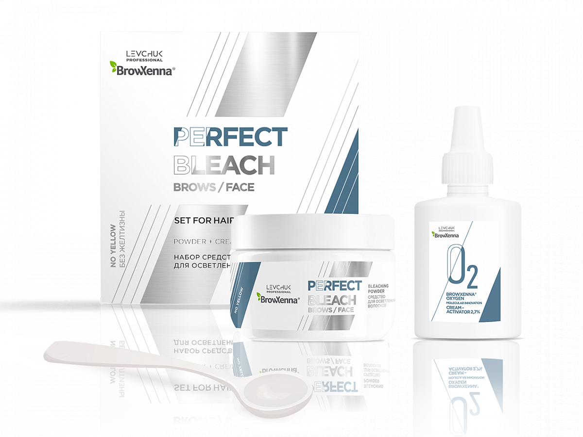 Профессиональный набор средств для осветления волосков Perfect Bleach, BrowXenna